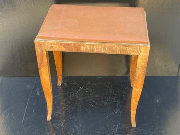 Voetensteun - Hout, Synthetisch leder - kruk