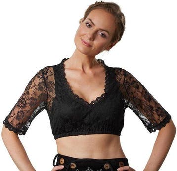 2dekans | Dressforfun Dirndlblouse Resi XXL -, Kleding | Dames, Ophalen of Verzenden, Nieuw
