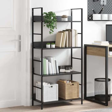 vidaXL Boekenkast met 4 schappen 60x27,6x90,5 cm bewerkt, Verzenden