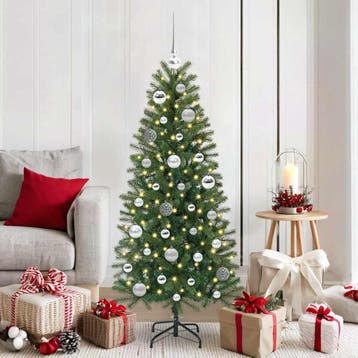 vidaXL Kerstbal Set 61 st 150 LEDs Warmwit Ø 6 cm, Verzenden