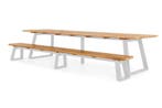 Suns Tomar eettafel en bench 340 x 100 cm matt white SALE |, Nieuw