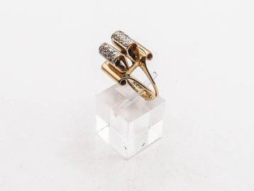 Bague - 18 carats Or jaune - Diamant