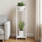 vidaXL Plantenstand met plank Wit 30 x 30 x 100 cm, Verzenden