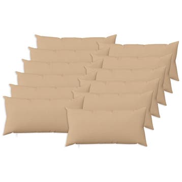vidaXL Kussensloop 12 st HEERLEN Crèmekleurig 40 x 80 cm, Verzenden