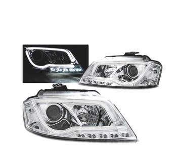 PHARES LED AUDI A3 8P 08-12 TRU DRL CHROMÉ, Verzenden