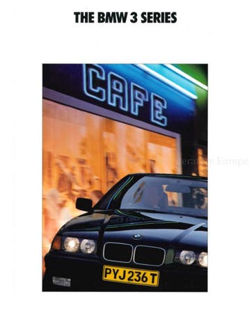 1992 BMW 3 SERIE BROCHURE ENGELS