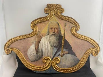 Icoon - Groot unieke Vader-God Sabaoth - Hout