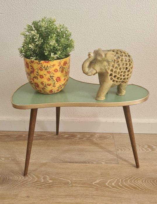 Bijzettafel - Hout - Vintage bloemenplankje, Antiquités & Art, Art | Objets design
