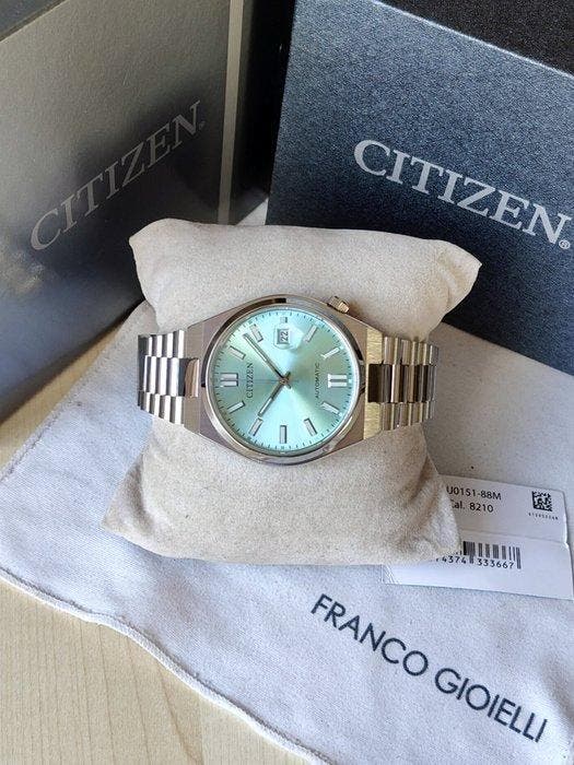 Citizen - Mechanical Automatic Tsuyosa Turquoise - Zonder, Handtassen en Accessoires, Horloges | Heren