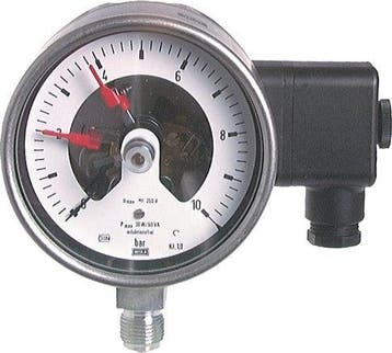 Manomètre de Contact Double NC 0..10bar (145psi) en Acier, Verzenden