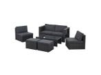 Veiling - Polyrotan Loungeset / Tuinset Salou - Zwart, Tuin en Terras, Tuinsets en Loungesets, Nieuw