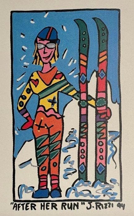 James Rizzi (1950-2011) - After her run, Antiek en Kunst, Antiek | Overige Antiek