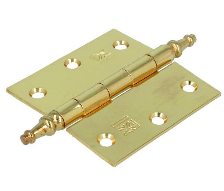 DX Vaaskopscharnier 76x76 mm met losse pen staal vermessingd, Bricolage & Construction, Quincaillerie & Fixations