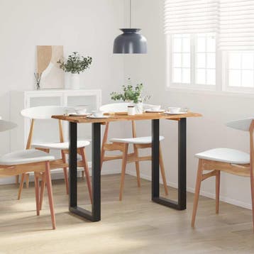 vidaXL Eettafel 110x50x76 cm massief acaciahout, Huis en Inrichting, Verzenden, Nieuw