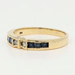 Bague - 18 carats Or jaune Diamant (Naturelle) - Saphir, Bijoux, Sacs & Beauté, Bagues