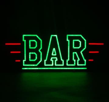BAR - Sign - Meerdere kleuren, Verzamelen, Retro, Ophalen of Verzenden, Huis en Inrichting