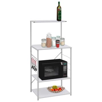 vidaXL Magnetronkast 60x39,6x123 cm bewerkt hout wit, Verzenden, Nieuw