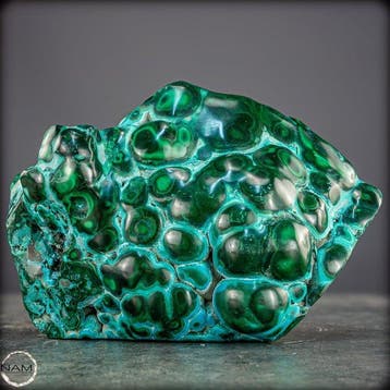 Natuurlijke malachiet met chrysocolla, vrije vorm – intense