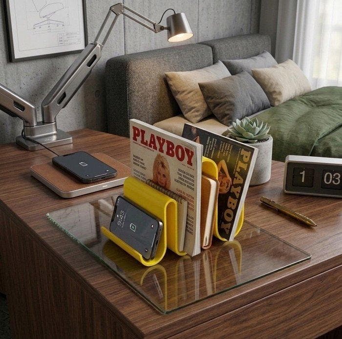 TiWo Design - Tijdschriftenhouder - Space Age Wave-stand, Antiek en Kunst, Kunst | Designobjecten