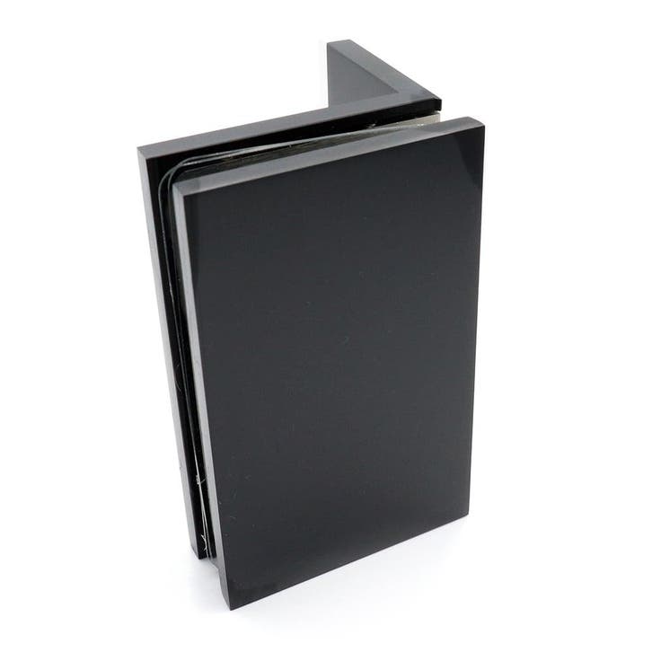 Glasklem Porto Premium glas/wand 90° - Zwart, Doe-het-zelf en Bouw, Hang- en Sluitwerk, Nieuw, Verzenden