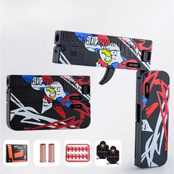 Lifecard Vouwbaar Soft Bullet Pistool - Speelgoed Shell, Verzenden, Nieuw