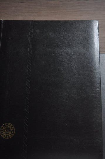 Accessoires - Doos vol met 4 dikke lege stockboeken met, Gestempeld