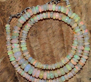 Opaal Ketting AA++ Opal Fire- 9 g - (1)