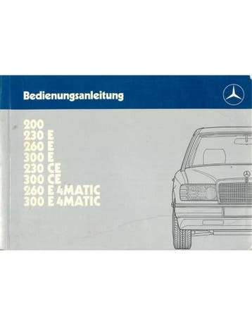 1987 MERCEDES BENZ E KLASSE INSTRUCTIEBOEKJE DUITS, Ophalen of Verzenden