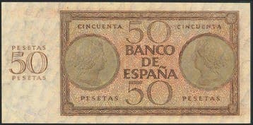 Spanje. - 50 Pesetas - 1936 - Pick 100a (Zonder