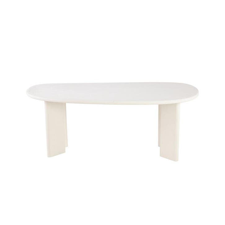 Eettafel Organisch Maya Microcement Paneelpoot 210 cm Wit, Maison & Meubles, Tables | Tables à manger, Envoi