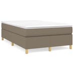 vidaXL Boxspring met matras stof taupe 120x190 cm, Verzenden, Nieuw
