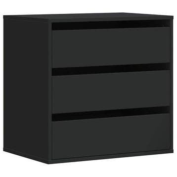 Commode 3 tiroirs noire 60x41cm - Retour client -46%, Verzenden, Nieuw