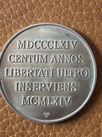 Suisse. Silbermedaille 1964, 100 Jahre intern. Rotes Kreuz