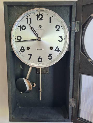 Horloge emboîtée - Bois, Métal - 1970-1980, Antiquités & Art