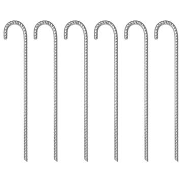 vidaXL Tentharingen 6 st Ø12 mm 41,5 cm gegalvaniseerd staal, Verzenden