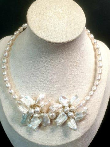 Statement choker halsketting, grote onregelmatige vorm