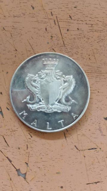 Malta, Italië. Lotto 5 Argenti 1958/1974 - incluso 2 Liri