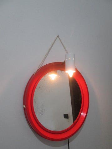 Miroir mural - Plastique, Aluminium - Miroir mural éclairé