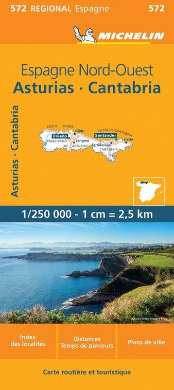 Regionaal kaart 572 España Noroeste: Asturias, Cantabria, Boeken, Verzenden, Nieuw