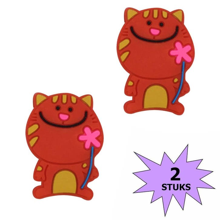 Fako Bijoux - Tennisdemper - Poes - Rood - 2 Stuks, Sport en Fitness, Tennis, Verzenden