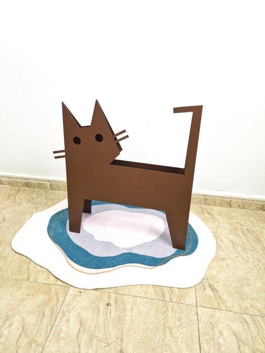 José Soler Art - The Cat KH. Rust- No Reserve, Antiquités & Art, Art | Objets design