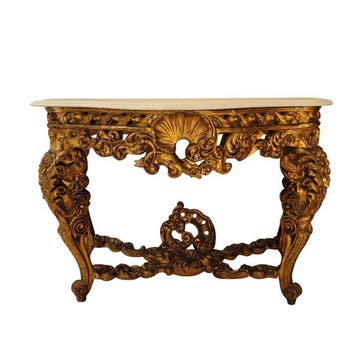 Wandtafel - Hout, Marmer - Isabelijnse console