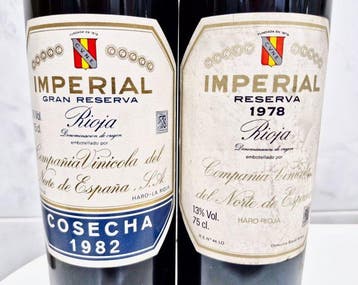 1978 & 1982 C.V.N.E. Imperial - Rioja Reserva, Gran Reserva, Nieuw