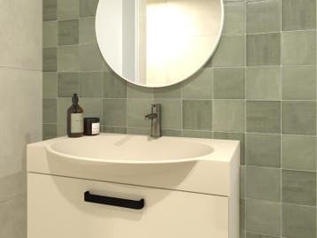 Wandtegel Ragno Sense Army Handvorm Groen Mat 13x13, Doe-het-zelf en Bouw, Keramiek, Nieuw, Minder dan 20 cm, 10 m² of meer