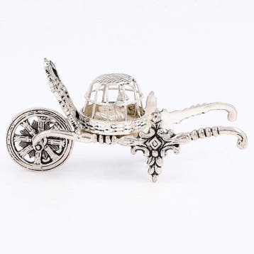 Z. Nieuwpoort - Figurine - Kruiwagen met eendenmand - Argent