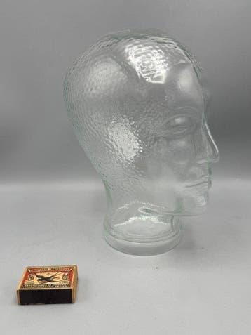 Uniek glazen mannequin hoofd etalagehoofd - Tête - Verre