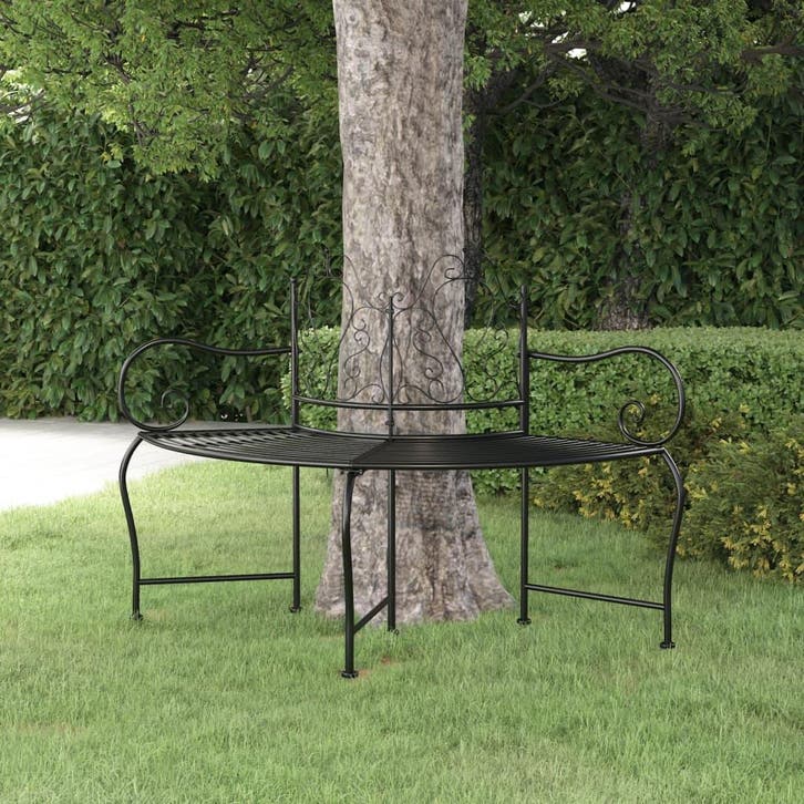 vidaXL Boombank 150 cm staal zwart, Jardin & Terrasse, Ensembles de jardin, Envoi
