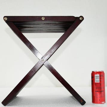 Tabouret - Danish Design - X-chair - Bois, Métal - H 39 cm