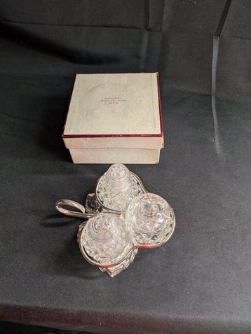 Lancel - Salière et poivrière (3) - Verre, Plaqué(e) argent