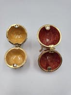 Lot de 2 boîtes à bijoux décoratives style œufs de Fabergé –